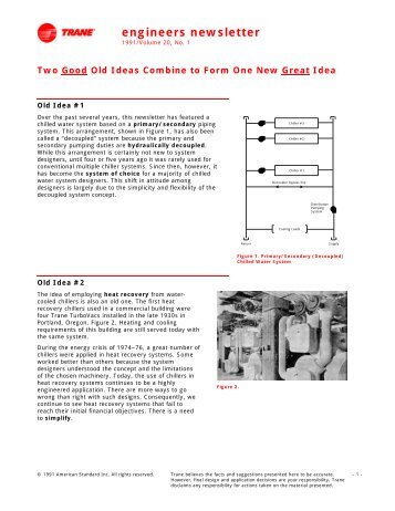 Trane "Engineers Newsletter"