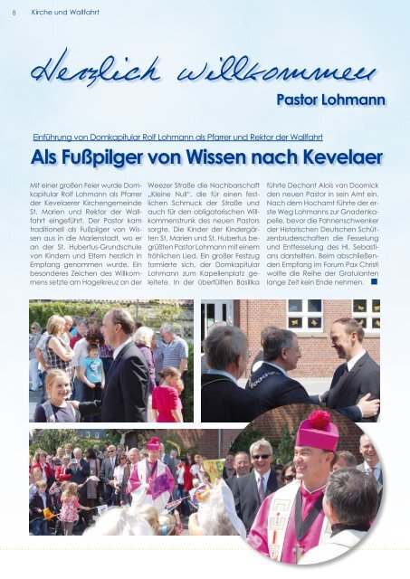 „Herzlich willkommen Pastor Lohmann“ - Blickpunkt Kevelaer ...