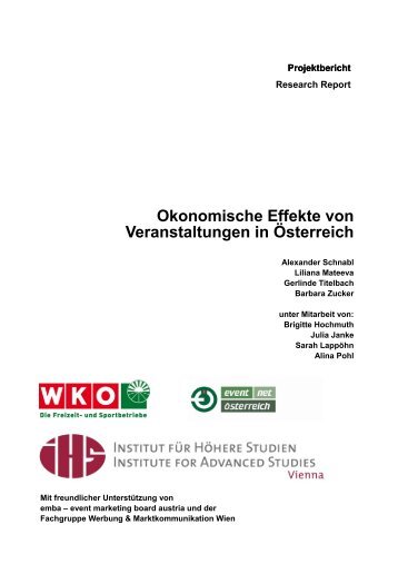 Ökonomische Effekte von Veranstaltungen in Österreich - Eventnet.at