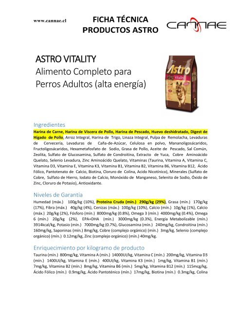 Ficha Tecnica Astro Final