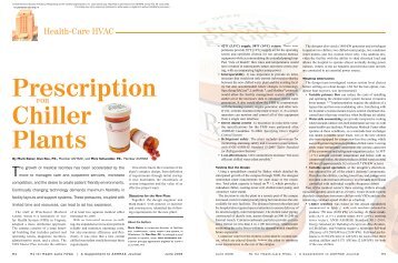 Prescription for Chiller Plants - Trane