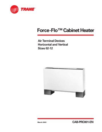 Force-FloÃ¢ÂÂ¢ Cabinet Heater - Trane
