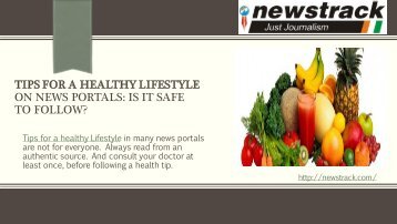 Tips for A Healthy Lifestyle On News Portals: Is It Safe To Follow?