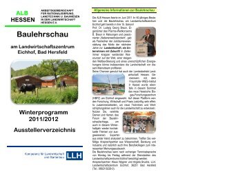 Baulehrschau am Landwirtschaftszentrum Eichhof, Bad ... - BfL