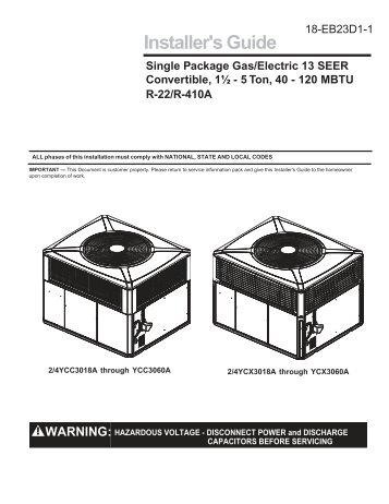Installer's Guide - Trane