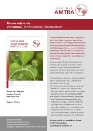 Revue suisse de viticulture arboriculture horticulture