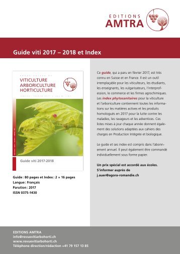 Guide viti 2017–2018 et Index