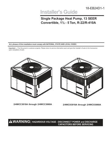 Installer's Guide - Trane