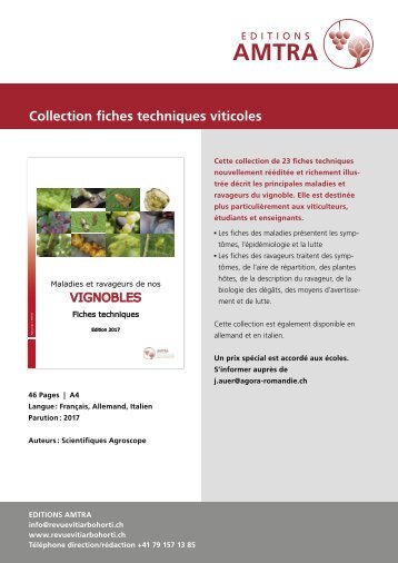 Collection fiches techniques viticoles