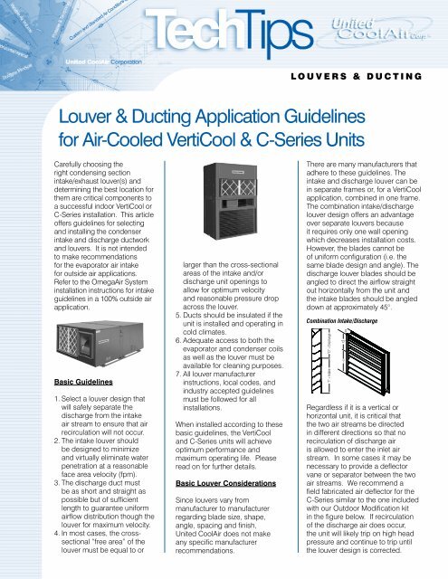 Louver Sizing Chart