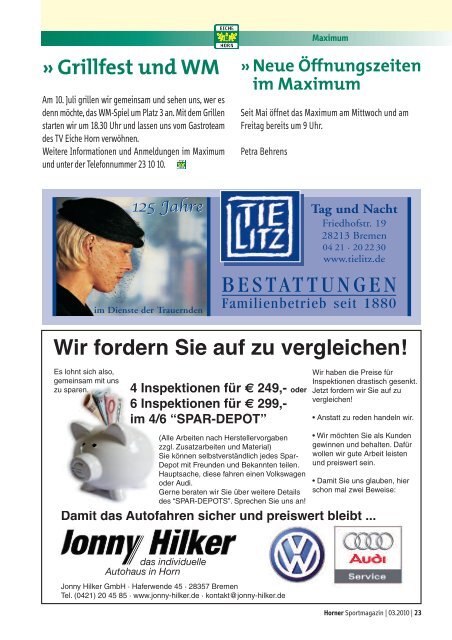 Horner Sportmagazin - Trenz AG