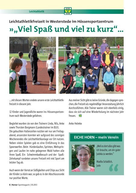 Horner Sportmagazin - Trenz AG