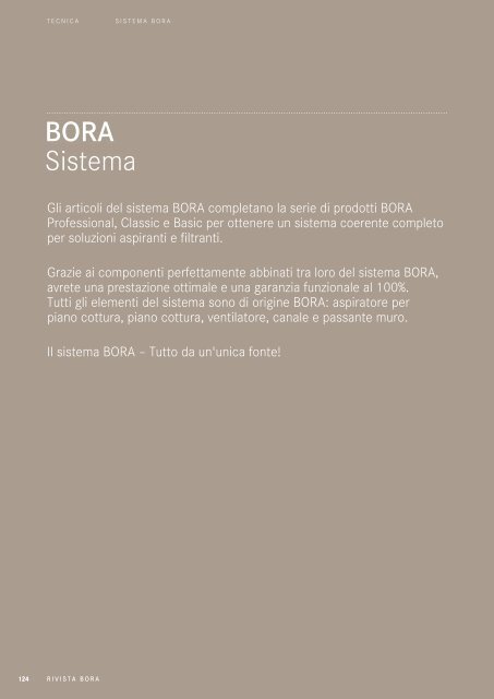 BORA Magazin – Italienisch