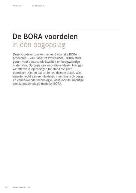 BORA Magazin – Niederländisch