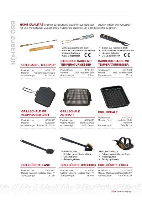 Produktkatalog Tundra Grill