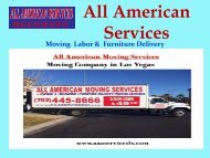 Movers in Las Vegas| All American Moving Services