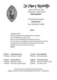 St Mary Redcliffe Church Pew Leaflet - April 30 2017