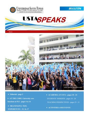 01-Boletín USTA - Speaks (Primera Edición)