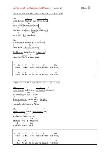 24 SANTIANO_Joho und ne Buddel voll Rum  In Dm  0.Bund