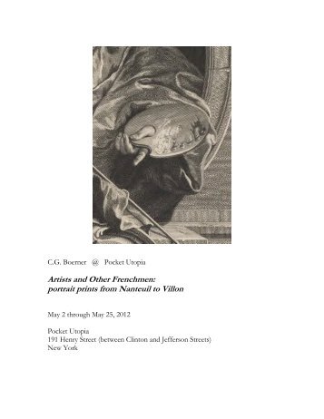 Artists and Other Frenchmen: portrait prints from ... - C.G. Boerner