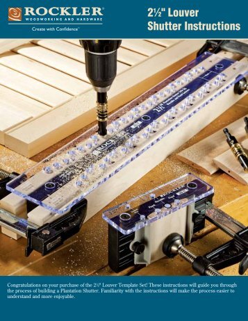 21⁄2" Louver Shutter Instructions - Rockler.com