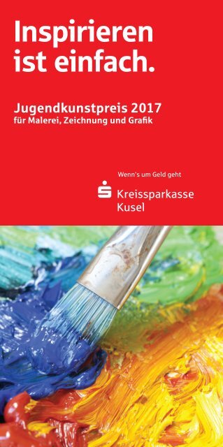 Kreissparkasse Kusel Jugendkunstpreis 2017 - FlyerAusschreibung