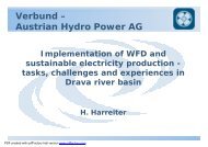 Implementation of WFD and sustainable electricity ... - Life Drau
