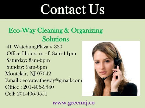 Eco Friendly Cleaning Services|Eco-Way Cleaning & Organizing Solutions Description: