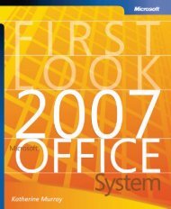 Microsoft Press First Look 2007 Microsoft Office System