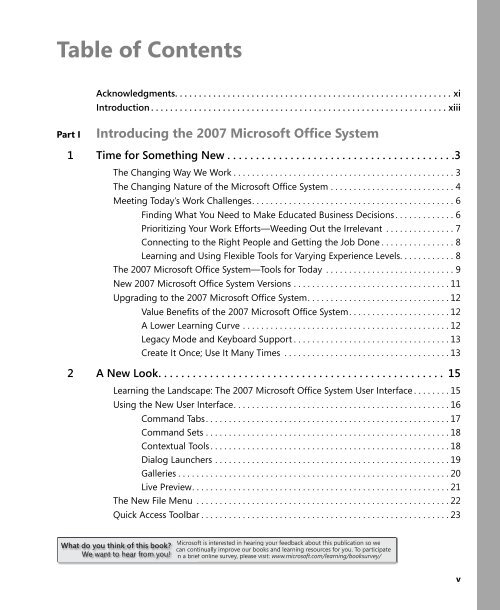 Microsoft Press First Look 2007 Microsoft Office System