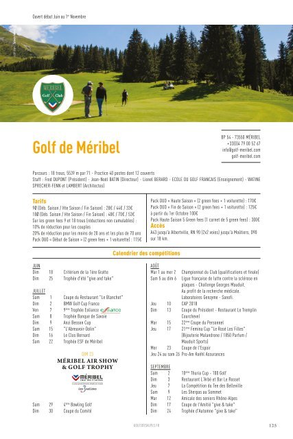 Golfs des Alpes 2017