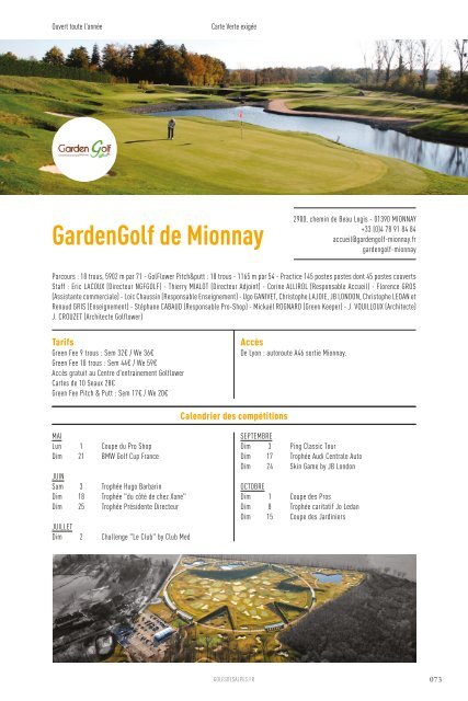 Golfs des Alpes 2017