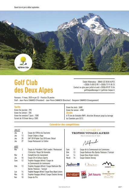 Golfs des Alpes 2017