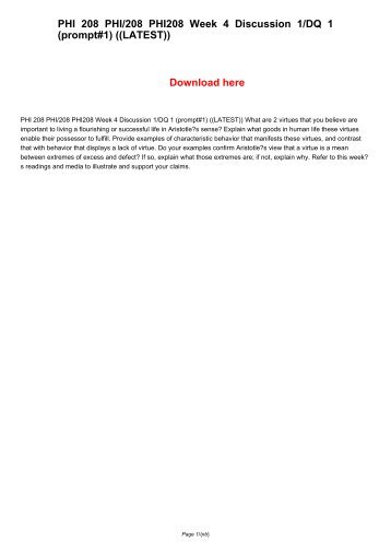 phi 208 ethics Phi 208 entire course ethics and moral reasoning http homeworklancecom downloads phi-208-entire-course-ethics-moral-reasoning phi 208 week 1 dq 1 what is. phi 208 ethics Phi 208 entire course ethics and moral reasoning http homeworklancecom downloads phi-208-entire-course-ethics-moral-reasoning phi 208 week 1 dq 1 what is.