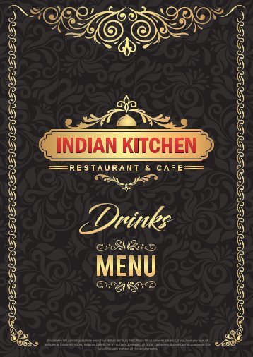 Drinks Menu