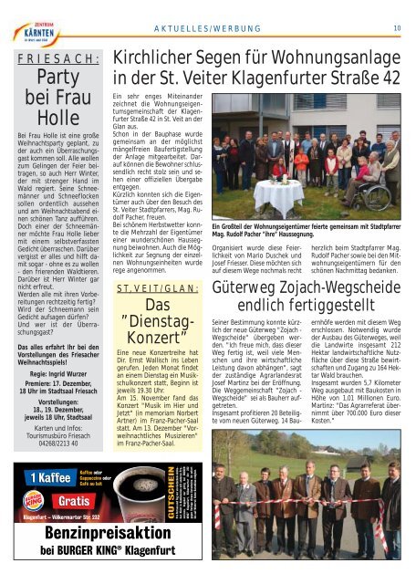 Kärntner Weihnachten in St.Veit - Zentrum Kärnten in Wort und Bild