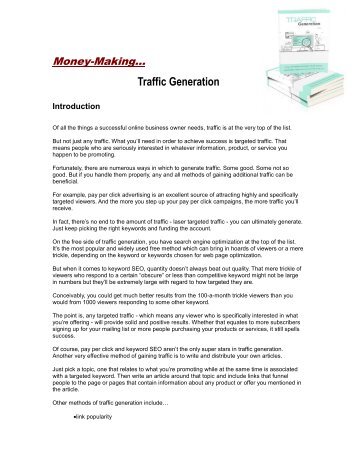 Traffic Generation