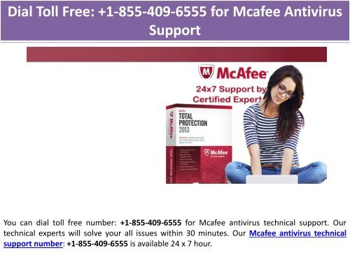 Dial Toll Free: +1-855-409-6555 for Mcafee Antivirus Support