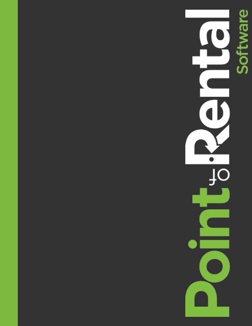 Point of Rental Software Brochure