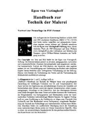 Handbuch zur Technik der Malerei - Die Egon von Vietinghoff-Stiftung