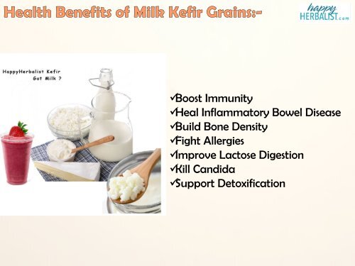 Health Benefits of Milk Kefir Grains
