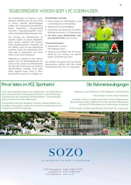 YELLOW | Vereinszeitung 1. FC Egenhausen Juni 2016