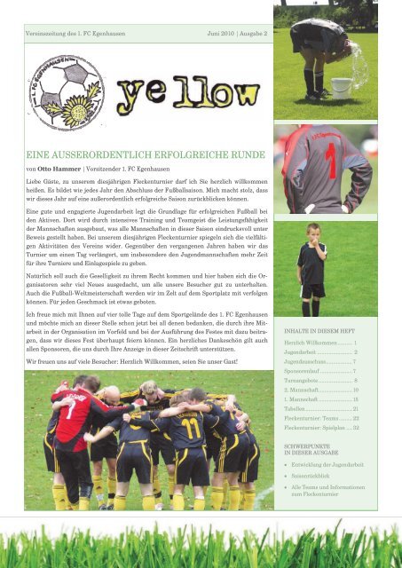 YELLOW | Vereinszeitung 1. FC Egenhausen Juni 2010