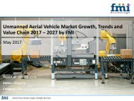 Unmanned Aerial Vehicle Market Growth, Trends and Value Chain 2017 – 2027 by FMI