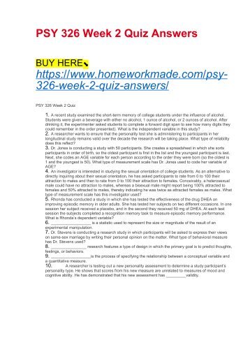 quiz 2 psy Issuu is a digital publishing platform that makes it simple to publish magazines, catalogs, newspapers, books, and more online easily share your publications and get them in front of issuu’s millions of monthly readers. quiz 2 psy Issuu is a digital publishing platform that makes it simple to publish magazines, catalogs, newspapers, books, and more online easily share your publications and get them in front of issuu’s millions of monthly readers.