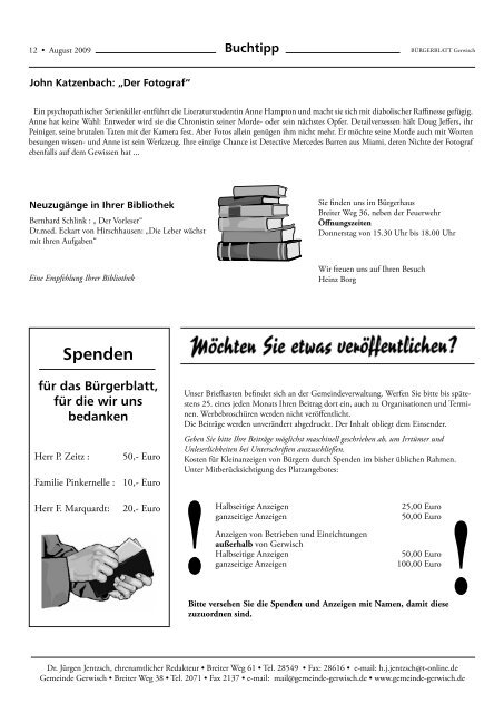 Ausgabe August 2009 - Gerwisch