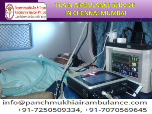 Panchmukhi  Train Ambulance in Services Chennai Mumbai