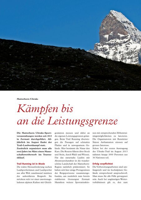 Zermatt Magazin 2015