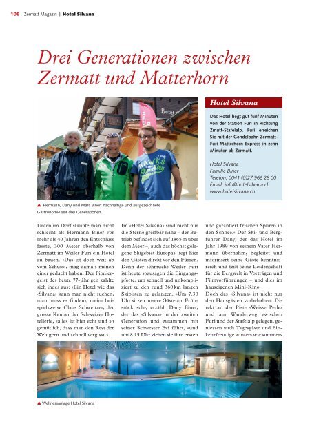 Zermatt Magazin 2015