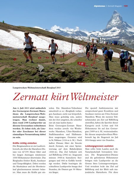 Zermatt Magazin 2015